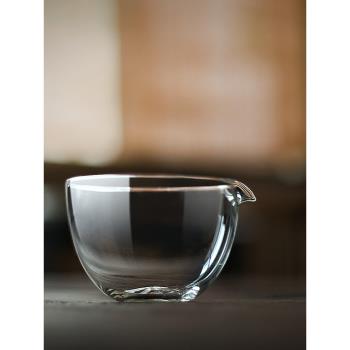 九土手工玻璃公道杯耐熱玻璃功夫茶具分茶器雀嘴公杯大號耐高溫杯