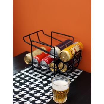 聽裝啤酒架 創意飲料架 北歐鐵藝易拉罐架子 ins風罐裝飲料收納架