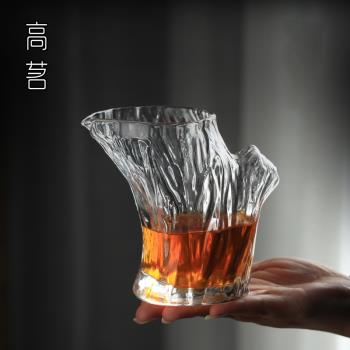 加厚錘紋玻璃公道杯高檔水晶茶海茶具純手工公杯功夫茶日式分茶器