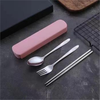 不銹鋼餐具套裝勺子叉子筷子