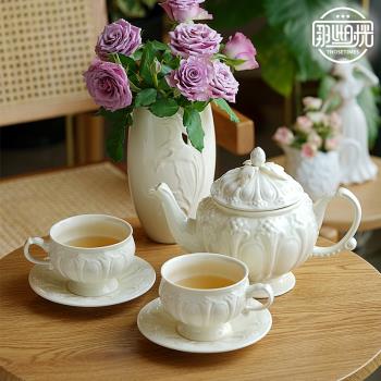 那些時光 法式下午茶具復古咖啡杯花茶杯子套裝 中古陶瓷下午茶壺