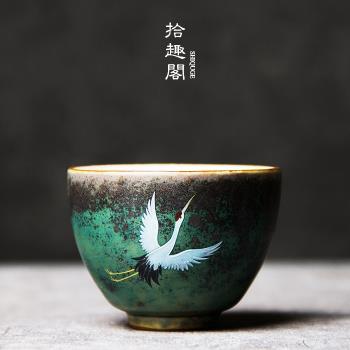 景德鎮手工窯變品茗杯復古陶瓷