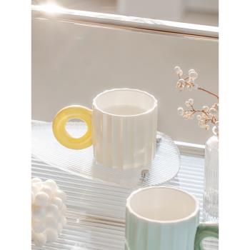 奶fufu馬克杯帶蓋陶瓷水杯女家用情侶杯子可愛辦公室高顏值咖啡杯