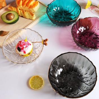 彩色冰川家用飯碗水果盤創意玻璃