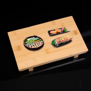 竹/木壽司托盤 托盤長方形 壽司板凳壽司臺木板凳日式餐具