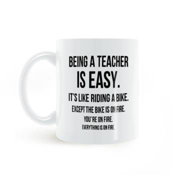 Being A Teacher is Easy Mug教師節畢業季禮物陶瓷咖啡馬克杯子