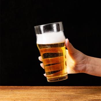 英式品脫杯 創意個性時尚酒吧專用啤酒杯鋼化玻璃碑酒杯鵝島酒杯