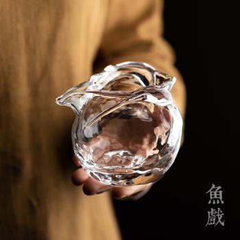 水晶玻璃公道杯日式創意公茶海杯耐熱分茶器大容量泡茶杯功夫茶具