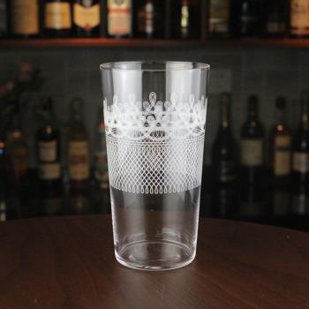 烤花印花擴口柯林杯日式超薄柯林杯水晶玻璃長飲杯海波杯雞尾酒杯