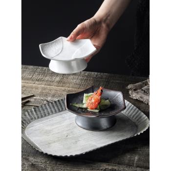 歐式西餐擺盤小菜碟陶瓷輕奢餐具商用點心甜品簡約小吃碟冷菜碟子
