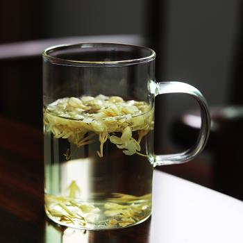 time當鋪加厚耐熱玻璃杯多彩帶把玻璃馬克杯水杯綠茶茶杯杯子家用