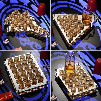 不銹鋼子彈杯架KTV酒吧酒杯架吞杯B52一口杯shot杯架創意白酒杯託