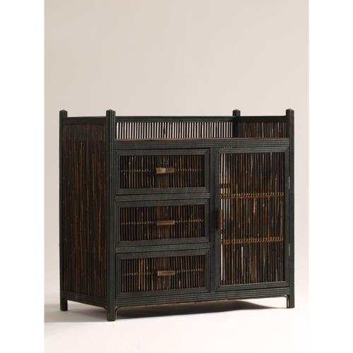 新潟漆器】 「竹塗角茶櫃」