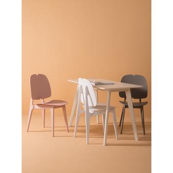 Norchair網紅現代簡約塑料椅戶外靠背凳子北歐家用餐椅咖啡廳椅子