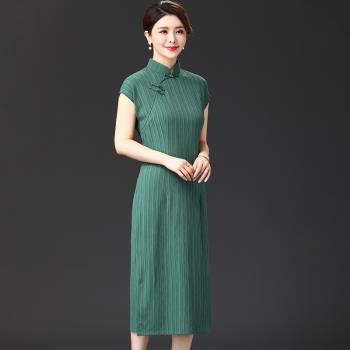 新款休閑旗袍中國風寬松大碼夏裝