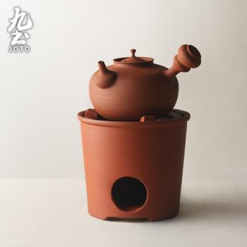 九土日式煮茶壺電陶爐燒水壺復古家用泡茶壺耐高溫功夫陶瓷茶具