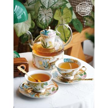 花茶杯套裝英式下午茶杯子泡花茶壺歐式輕奢陶瓷家用整套茶具套裝