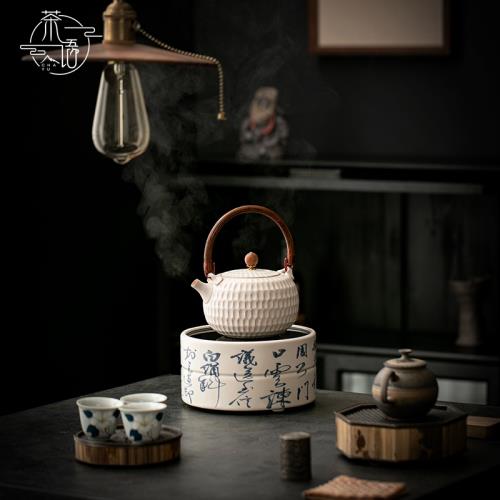 圍爐煮茶壺家用煮茶爐2023新款電陶爐燒水壺泡茶提梁壺戶外炭爐