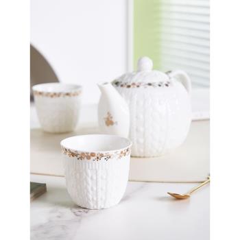 茶壺套裝泡茶陶瓷耐高溫高檔中式家用客廳下午茶輕奢杯具冷水壺