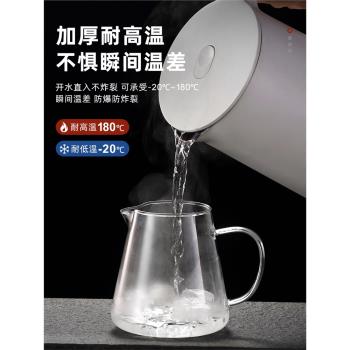 玻璃泡茶壺茶水分離茶杯耐高溫加厚茶具套裝家用水壺單壺煮茶壺器