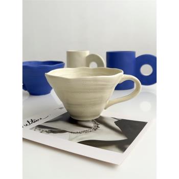 態生活 ins北歐手工陶瓷馬克杯家用小眾設計感咖啡杯子莫蘭迪水杯