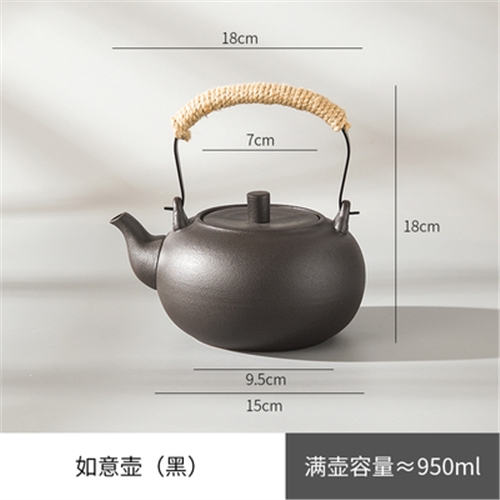 岳恒煮茶壺自在勾套裝電陶爐家用陶壺燒水泡茶茶具靜音茶道禪意|煮茶爐