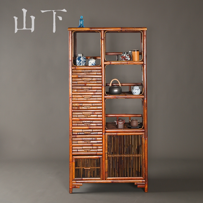 新潟漆器】 「竹塗角茶櫃」