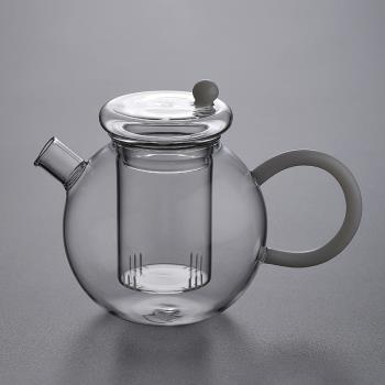 北歐透明單壺耐高溫花茶套裝玻璃
