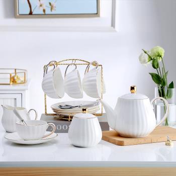 韓尚宅品歐式咖啡杯套裝陶瓷茶具杯碟美意式紅茶杯英式下午茶杯子