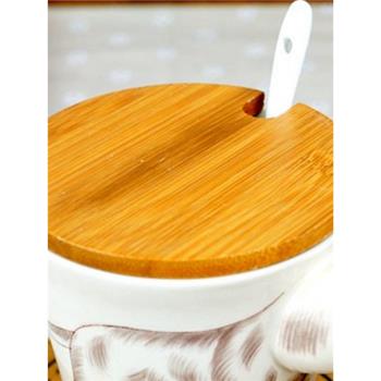咖啡茶水杯簡約創意防塵勺子竹木