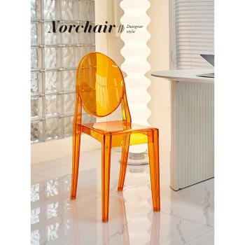 Norchair網紅ins亞克力餐椅現代簡約家用書桌椅小戶型設計師椅子