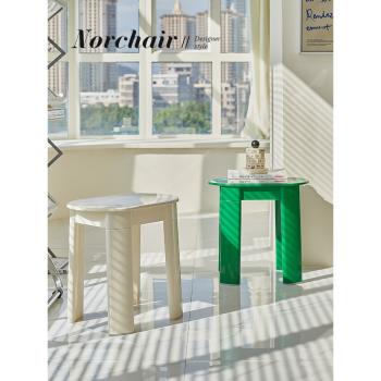 NORCHAIR現代簡約塑料矮凳北歐網紅ins家用客廳凳子小戶型換鞋凳