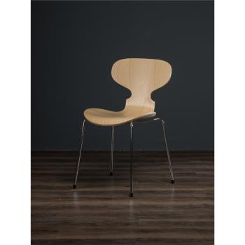 德宜客螞蟻椅北歐簡約小戶型餐椅設計師家用餐廳椅咖啡廳靠背椅子