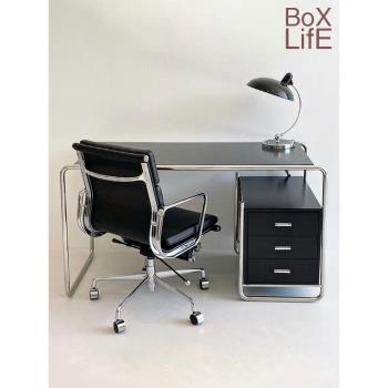 盒子生活包豪斯簡約書桌家用不銹鋼極簡辦公桌設計師書房電腦桌
