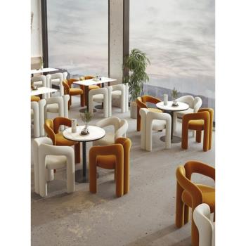 奶茶店餐飲咖啡廳桌子主題餐廳巖板餐桌商用炸雞漢堡快餐桌椅組合