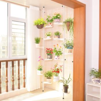 多層陽臺裝飾花架創意省空間室內客廳隔斷花墻組合綠蘿花盆架子