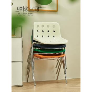 中古奶酪椅子韓國ins風網紅北歐家用書桌椅小戶型奶茶店靠背餐椅