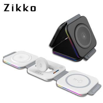 【Zikko】五合一摺疊夾心無線充電座 / ZK-CG01