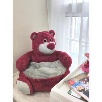 兒童小沙發草莓熊寶寶座椅可愛單人陽臺飄窗地上榻榻米懶人沙發凳