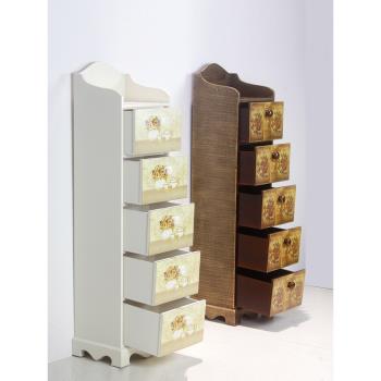 現代簡約臥室多抽屜儲物柜韓式五層木質多斗柜收納整理柜子夾縫柜
