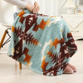 北歐ins法蘭絨珊瑚絨小毛毯被子冬天保暖午睡膝蓋毯午休沙發毯子