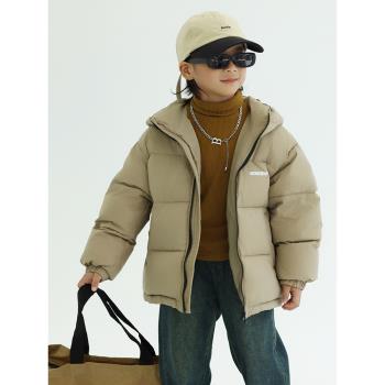 DK童裝冬裝2023新款男女童保暖羽絨服中大童兒童加厚寬松連帽外套