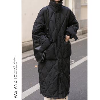 2023冬季新款韓版寬松顯瘦加厚保暖外套大衣白鴨絨中長款羽絨服女