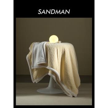 SANDMAN毛毯蓋毯8字摩天輕奢高檔保暖羊羔絨辦公室午睡沙發小毯子