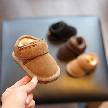 男寶寶冬季嬰兒保暖軟底學步鞋