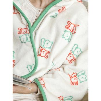 韓國dailylike可愛卡通空調保暖冬季毛毯辦公室午睡披肩蓋腿毯子