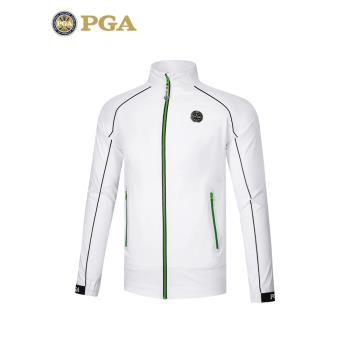 美國PGA 秋冬款高爾夫服裝男士防風防水外套男裝長袖運動風衣