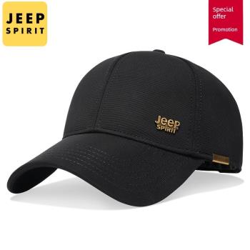 jeep吉普帽子正品秋冬羊毛呢棒球帽男士中青年保暖百搭加厚鴨舌帽