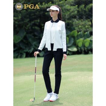 美國PGA 2023秋冬高爾夫服裝 女士golf外套 光發熱內里 防風保暖