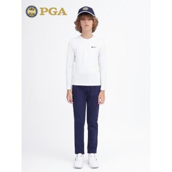 PGA男童長袖磨絨防寒保暖高爾夫